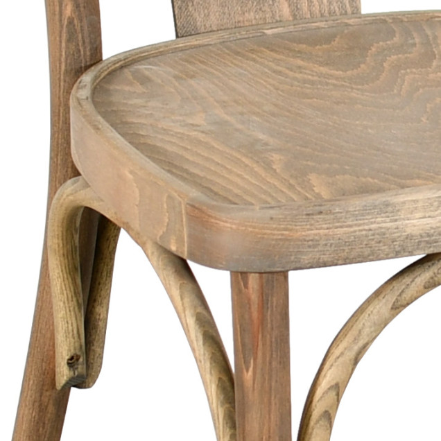 Chaise palmette wengé table 70x70