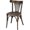 Chaise palmette wengé table 70x70