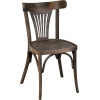 Chaise palmette wengé table 70x70