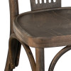 Chaise palmette wengé table 70x70