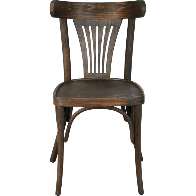 Chaise palmette wengé table 70x70