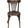 Chaise palmette wengé table 70x70