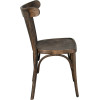 Chaise palmette wengé table 70x70