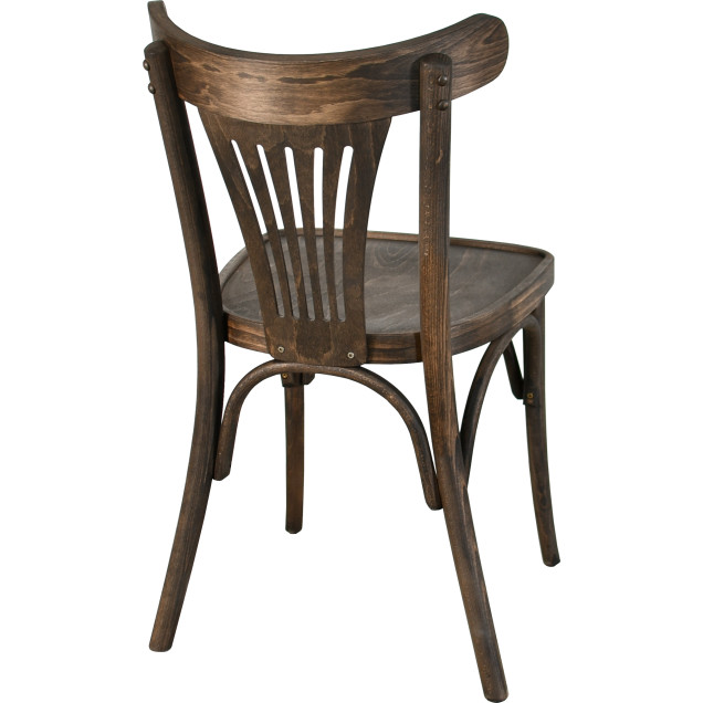 Chaise palmette wengé table 70x70