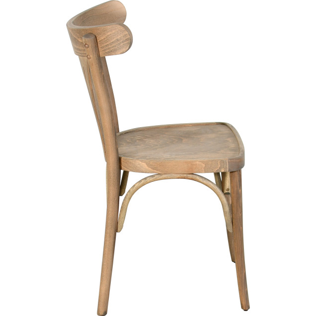 Chaise palmette wengé table 70x70