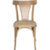 Chaise palmette wengé table 70x70
