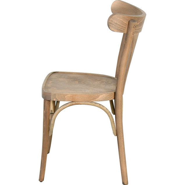 Chaise palmette wengé table 70x70