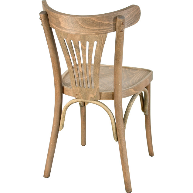 Chaise palmette wengé table 70x70