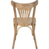 Chaise palmette wengé table 70x70