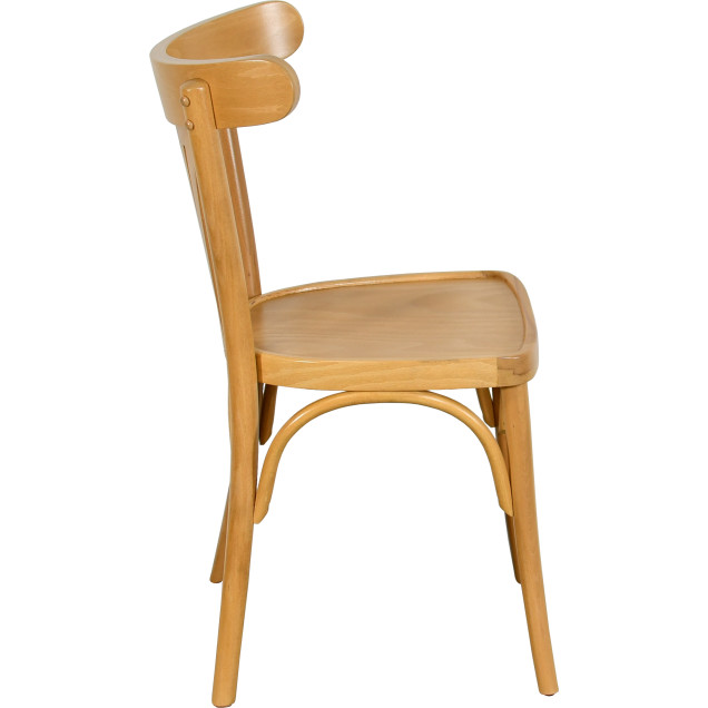 Chaise palmette wengé table 70x70