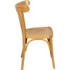Chaise palmette wengé table 70x70
