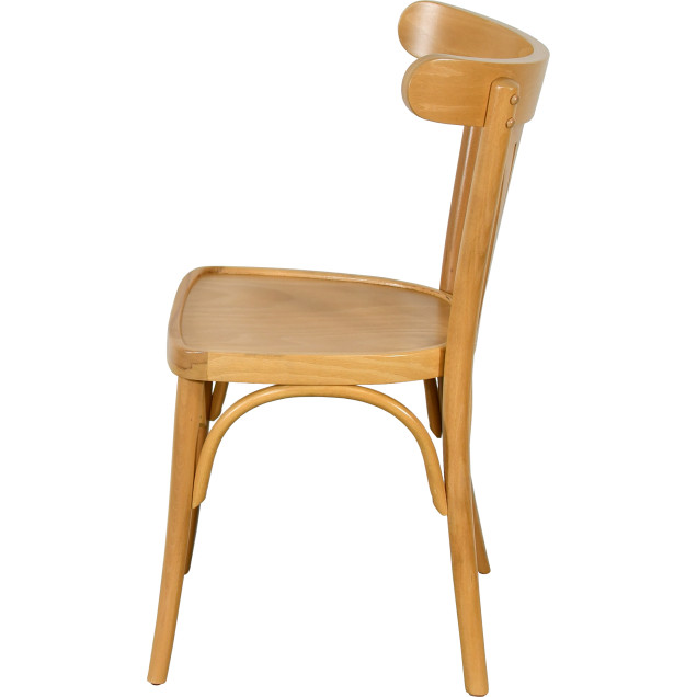 Chaise palmette wengé table 70x70