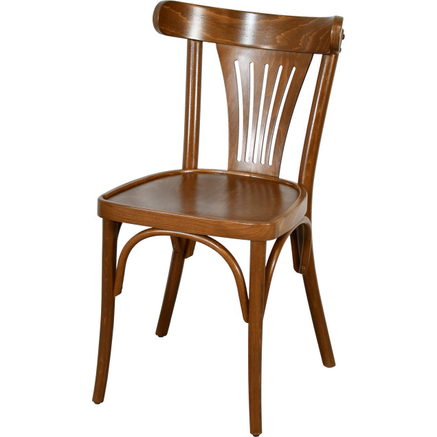 Chaise palmette wengé table 70x70