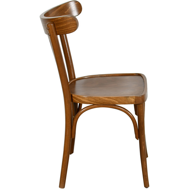 Chaise palmette wengé table 70x70
