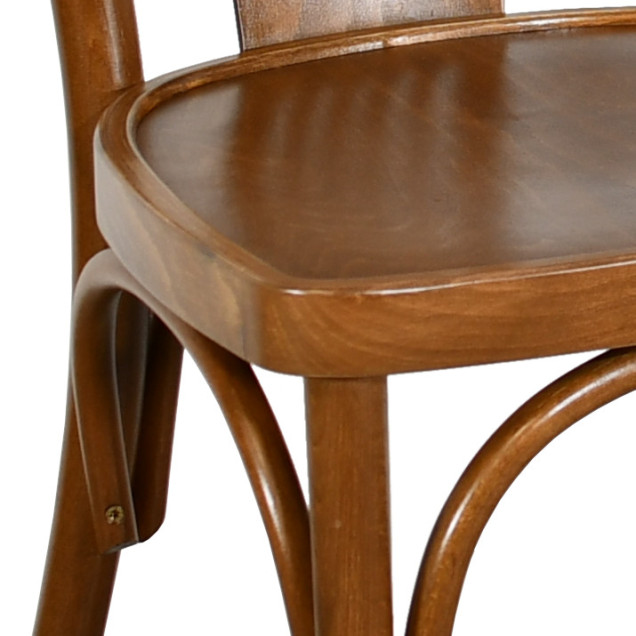 Chaise palmette wengé table 70x70