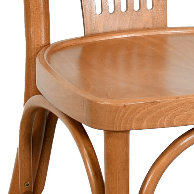 Chaise palmette wengé table 70x70