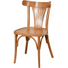 Chaise palmette wengé table 70x70