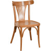 Chaise palmette wengé table 70x70