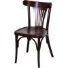 Chaise palmette wengé table 70x70