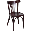 Chaise palmette wengé table 70x70