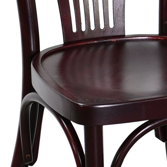Chaise palmette wengé table 70x70