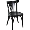 Chaise palmette wengé table 70x70