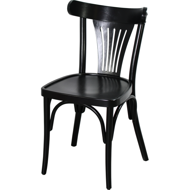 Chaise palmette wengé table 70x70