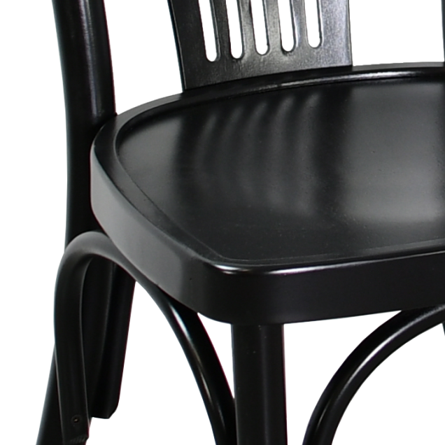 Chaise palmette wengé table 70x70