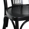 Chaise palmette wengé table 70x70